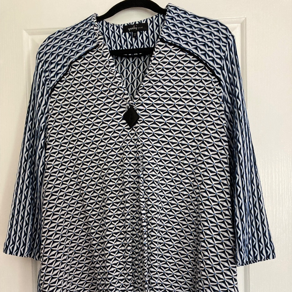 Yushi geometric Lagenlook Funky Jacket